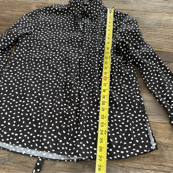 JASON WU Women's Polka Dot Tie Neck Blouse Size 4 in Black - Picture 8 of 12